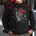 Sugar Skull With Santa Hat Christmas Pajama Xmas Sweatshirt Gifts for Old Men