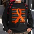Support Squad Leukemia Awareness Orange Ribbon Sweatshirt Gifts for Old Men