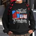Tasted Like Freedom 4Th Of July Patriotic Ice Cream Usa Flag Patriotic Funny Gifts Sweatshirt Gifts for Old Men