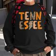 Tennessee State Flag Orange Plaid Leopard Sweatshirt Gifts for Old Men