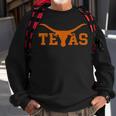 Texas Usa Longhorn Bull America Font Texas Funny Designs Gifts And Merchandise Funny Gifts Sweatshirt Gifts for Old Men