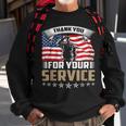 Thank You For Your Service American Flag Veteran Day Sweatshirt Gifts for Old Men