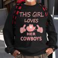 This Girl Loves Her Cowboys Cute Football Cowgirl Gift For Womens Sweatshirt Gifts for Old Men