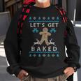Ugly Christmas Sweater Let's Get Baked Sweatshirt Gifts for Old Men