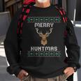 Ugly Christmas Sweater Hunting Merry Huntmas Sweatshirt Gifts for Old Men