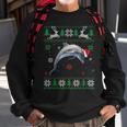 Ugly Sweater Christmas Dolphin Lover Santa Hat Animals Sweatshirt Gifts for Old Men