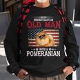 Never Underestimate An Old Man With A Pomeranian Costume Sweatshirt Gifts for Old Men
