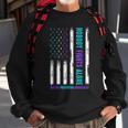 Usa Flag Nobody Fights Alone Suicide Prevention Awareness Sweatshirt Gifts for Old Men