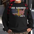 Uss Savannah Aor-4 Replenishment Oiler Ship Veterans Day Dad Sweatshirt Gifts for Old Men