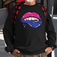 Vampire Lips Bi-Sexual Pride Sexy Blood Fangs Lgbt-Q Ally Sweatshirt Gifts for Old Men