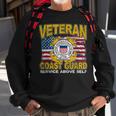 Veteran Coast Guard Service Above Self DistressedVeteran Funny Gifts Sweatshirt Gifts for Old Men