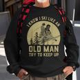 Vintage I Know I Ski Like An Old Man Try To Keep Up Sweatshirt Gifts for Old Men