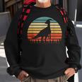 Vintage Parasaurolophus Dinosaurus Sunset Retro Sweatshirt Gifts for Old Men