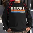 Vintage Retro 70S 80S Style Hometown Of Amory Ms Sweatshirt Gifts for Old Men