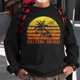 Vintage Retro Beach Vacation Hilton Head Island Sunset Vacation Funny Gifts Sweatshirt Gifts for Old Men
