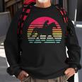 Vintage Retro Girl Horse Riding Sunset Cowgirl Outdoor Sport Sweatshirt Gifts for Old Men