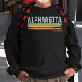 Vintage Stripes Alpharetta Ga Sweatshirt Gifts for Old Men