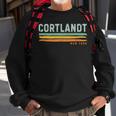 Vintage Stripes Cortlandt Ny Sweatshirt Gifts for Old Men