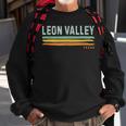 Vintage Stripes Leon Valley Tx Sweatshirt Gifts for Old Men