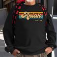 Vintage Sunset Stripes Aniak Alaska Sweatshirt Gifts for Old Men