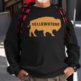 Vintage Yellowstone National Park Retro Bison Souvenir Sweatshirt Gifts for Old Men