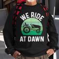 We Ride At Dawn Lawnmower Lawn Mowing Dad Yard Work Sweatshirt Gifts for Old Men