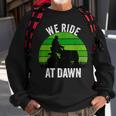 We Ride At Dawn Lawnmower Lawn Mowing Funny Dad Vintage Men Sweatshirt Gifts for Old Men
