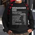 Weimaraner Dad Nutrition Facts Funny Weimaraner Dog Owner Sweatshirt Gifts for Old Men