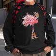 Western Boho Cowgirl Flamingo Print Gift For Womens Sweatshirt Gifts for Old Men