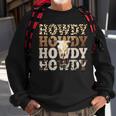 Western Country Leopard Howdy Bull Skull Cowgirl Rodeo Sweatshirt Gifts for Old Men