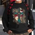 Western Leopard Flowers Cross Christian Cowgirl Sweatshirt Gifts for Old Men