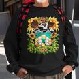 Western Sunflower Cowgirl Gnome For Women Cute Floral Summer Sweatshirt Gifts for Old Men