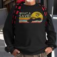 What A Save Vintage Retro Rocket Soccer Car League Soccer Funny Gifts Sweatshirt Gifts for Old Men