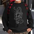 Wiccan Witch Bookworm Reading Horror Drinking Tea W Her Cat Reading s Sweatshirt Gifts for Old Men
