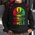 Worlds Dopest Uncle Rasta Jamaican Weed Cannabis Stoner Gift Sweatshirt Gifts for Old Men