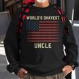 Worlds Okayest Uncle American Flag Sweatshirt Gifts for Old Men