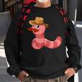 Worm With A Mustache Funny Worm With A Mustache Sweatshirt Gifts for Old Men