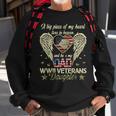 Wwii Veterans Daughter Heart Heaven American Flag Gift Idea Sweatshirt Gifts for Old Men