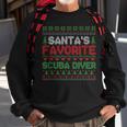 Xmas Santa's Favorite Scuba Diver Ugly Christmas Sweater Sweatshirt Gifts for Old Men