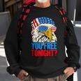 You Free Tonight Bald Eagle Mullet 4Th Of July Us Flag Retro Sweatshirt Gifts for Old Men
