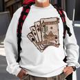 Ace Poker Cards Western Country Cactus Desert Cowboy Cowgirl Sweatshirt Gifts for Old Men