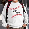 Baseball Turn Two Double Play Fielders Choice League Gift Sweatshirt Gifts for Old Men