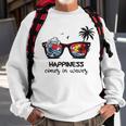 Beach Happines Comes In Waves Surfing Lover Sunglasses Sweatshirt Gifts for Old Men