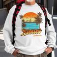 Bimini Bahamas Beach Summer Vacation Palm Sunset Bahamas Funny Gifts Sweatshirt Gifts for Old Men
