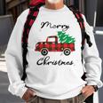 Buffalo Plaid Christmas Tree Cute Red Truck Xmas Sweatshirt Gifts for Old Men