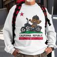 California Republic Flag Bear Biker Motorcycle Sweatshirt Gifts for Old Men
