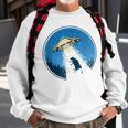 Cow Snatch Vintage Distressed Ufo Flying Saucer Sweatshirt Gifts for Old Men