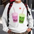 Cute Boba Tea For Japanese Tea Lover Kawaii Bubble Milk Tea Sweatshirt Gifts for Old Men