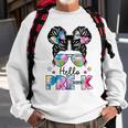 First Day Of Prek Hello Prek Girls Teacher Messy Bun Sweatshirt Gifts for Old Men