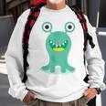 Funny Green Scary Monster Sweatshirt Gifts for Old Men